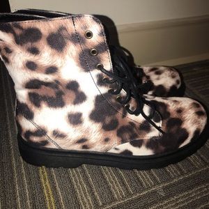Never worn cow print boots!!!!